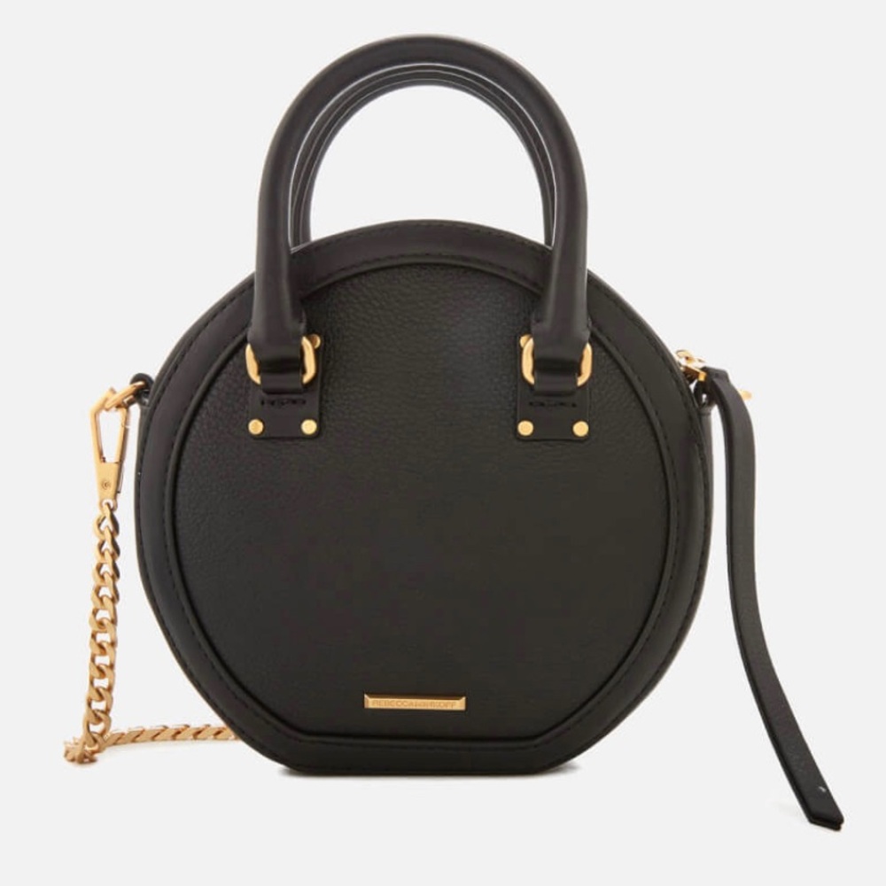 Rebecca Minkoff Women's Bree Circle Bag, Black, Gold Hardware
